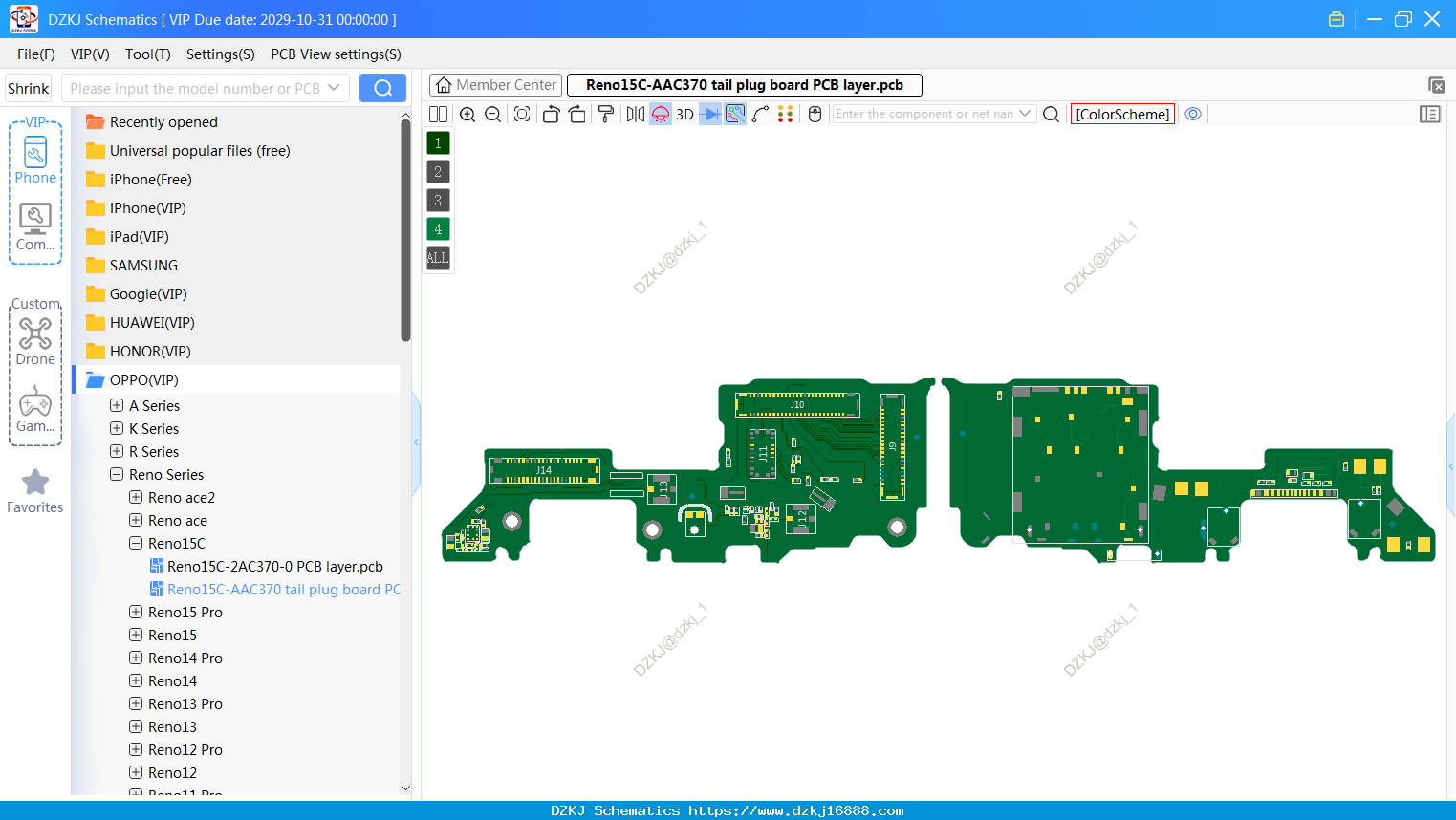 OPPO Reno15C-AAC370 Tail Plug Board PCB Layer